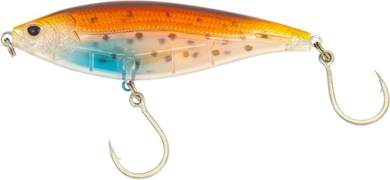 Madscad 90 Slow Sinking SW Twitchbait - Ideal for Snook, Striped Bass - BKK Diablo 5X Singles 1/0 Hooks, 3 1/2 inch - 3/4 oz